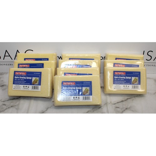 5 - Job Lot Of 10 Faithful Hydro Grouting Sponges AS NEW As Found
