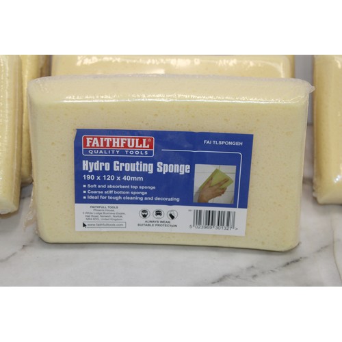 5 - Job Lot Of 10 Faithful Hydro Grouting Sponges AS NEW As Found