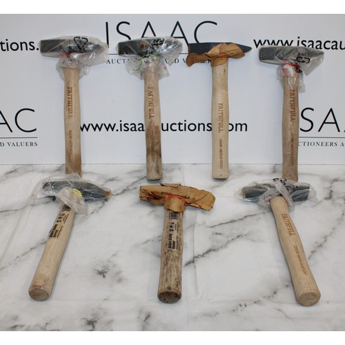 7 - Job Lot Of 7 Faithful Boilers Scaling Hammers (16oz) AS NEW As Found COLLECTION ONLY FROM BRAINTREE ... 