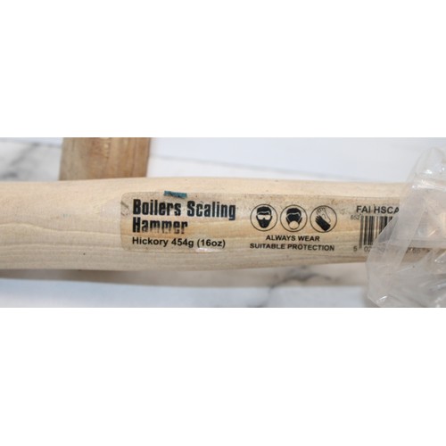 7 - Job Lot Of 7 Faithful Boilers Scaling Hammers (16oz) AS NEW As Found COLLECTION ONLY FROM BRAINTREE ... 
