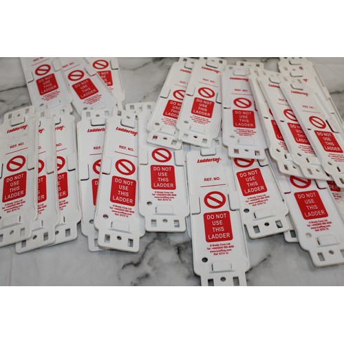 16 - Job Lot Of Laddertag Safety Inspection Tags And Holders AS NEW As Found
