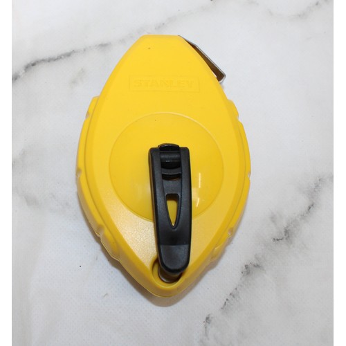 26 - Job Lot Of 30m Stanley Chalk Line Reel With ABS Body & On Board Hook Storage AS NEW As Found