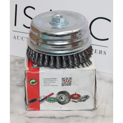 28 - Job Lot Of LESSMANN Knot Cup Brush Designed For Heavy Duty Surface Penetration ETC AS NEW As Found C... 