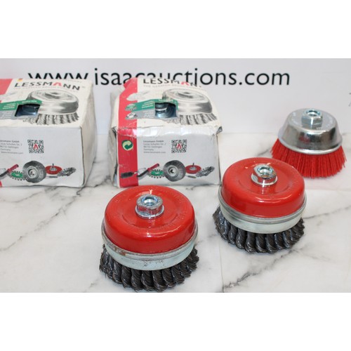 28 - Job Lot Of LESSMANN Knot Cup Brush Designed For Heavy Duty Surface Penetration ETC AS NEW As Found C... 