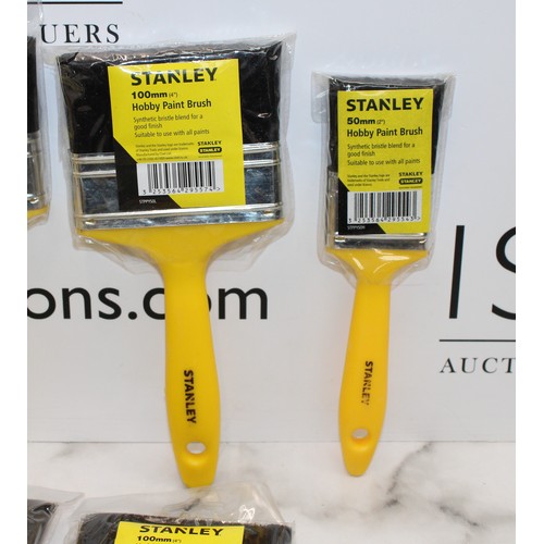 30 - Job Lot Of Stanley Hobby Paint Brushes AS NEW As Found