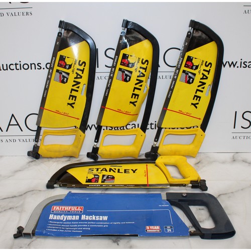 32 - Job Lot Of Stanley And Faithfull Hack Saws AS NEW AF