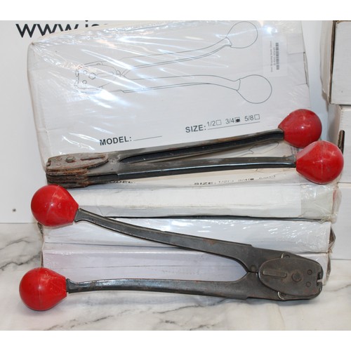34 - Job Lot Of 6 x Steel Strapping Sealer 19mm, 3 x Steel Strap Cutter And 3 x Steel Strapping Tensioner... 