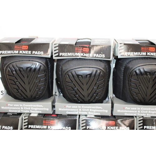 36 - Job Lot Of 7 x Black Rock Gel Filled Premium Knee Pads AS NEW AF
