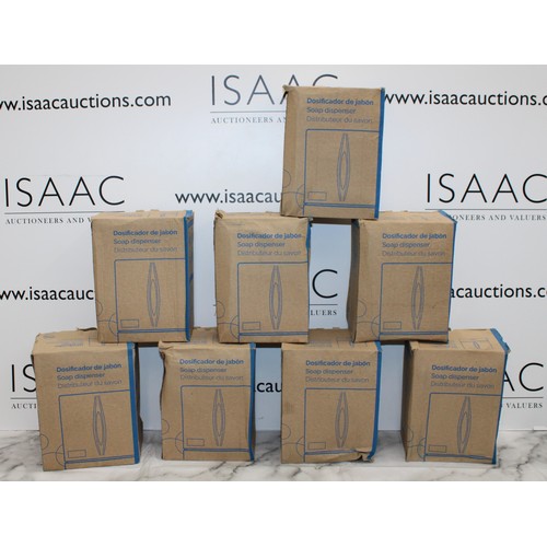 37 - A Job Lot Of 8 x Wall Soap Dispensers AS NEW AF
 COLLECTION ONLY FROM BRAINTREE ESSEX CM7 2DG