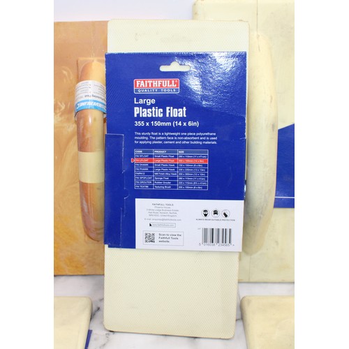 38 - A Job Lot Of Plastering Floor Trowels AS NEW AS NEW As Found
 COLLECTION ONLY FROM BRAINTREE ESSEX C... 