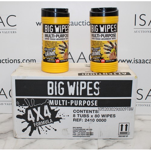 39 - Job Lot Of 10 Multi-Purpose Big Wipes 1 Tub =80 Wipes AS NEW AF