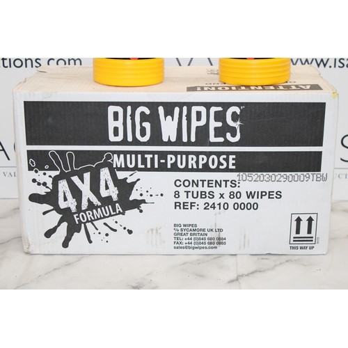 39 - Job Lot Of 10 Multi-Purpose Big Wipes 1 Tub =80 Wipes AS NEW AF