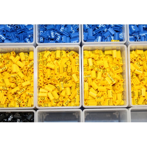40 - A Box Of Coloured Cable Markers Used To Identify Wires And Power Cords AS NEW AF