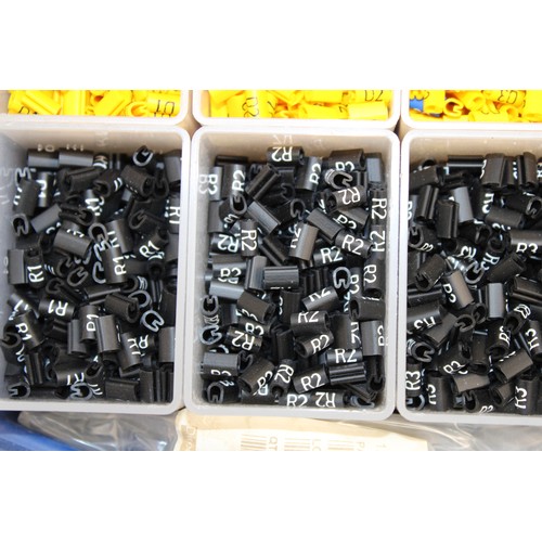 40 - A Box Of Coloured Cable Markers Used To Identify Wires And Power Cords AS NEW AF