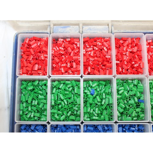 40 - A Box Of Coloured Cable Markers Used To Identify Wires And Power Cords AS NEW AF