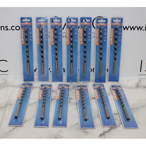 41 - Job Lot Of 13 Faithfull Combination Auger Bit 10mm AS NEW AF