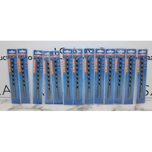41 - Job Lot Of 13 Faithfull Combination Auger Bit 10mm AS NEW AF