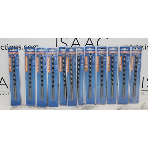42 - Job Lot Of 13 Faithfull Combination Auger Bit 10mm AS NEW AF