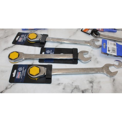 50 - Job Lot Of Different Sized Spanners And Spanner/Rachets AS NEW AF COLLECTION ONLY FROM BRAINTREE ESS... 