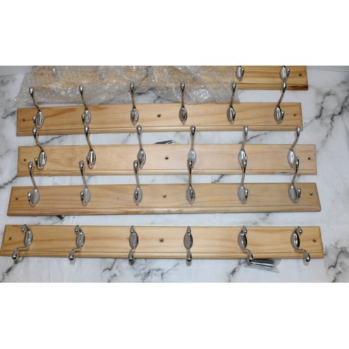 54 - Job Lot 5 Coat Hook Rails As Found Length-68cm AS NEW AF
