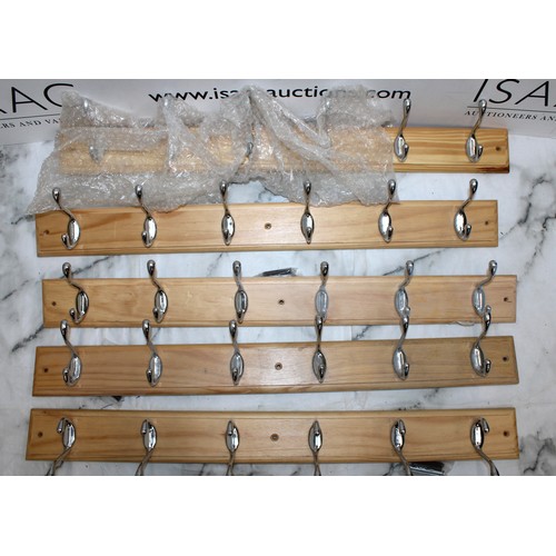 54 - Job Lot 5 Coat Hook Rails As Found Length-68cm AS NEW AF
