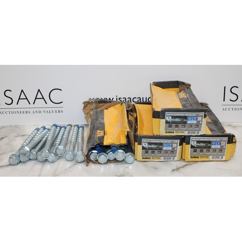 58 - Job Lot 4 x DEWALT Boxes Of BLUE-TIP 2 Screw -Bolt Hex Head Zinc And 10 Loose AS NEW AS FOUND COLLEC... 