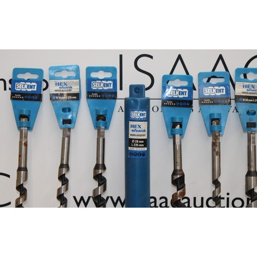 61 - Job Lot  21 x SELKENT Hex Shank Drill Bits Various Sizes AS NEW As Found