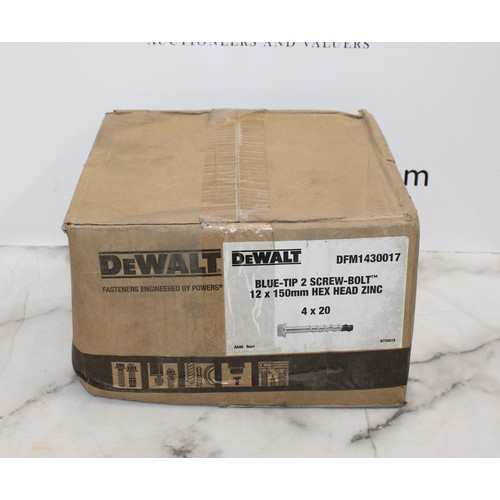 68 - Job Lot Un-Opened Box Of DEWALT BLUE-TIP 2 Screw-Bolt Hex Head Zinc AS NEW As Found COLLECTION ONLY ... 