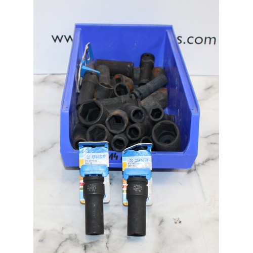 73 - Job Lot Of Various Sized Deep Impact Sockets AS NEW As Found COLLECTION ONLY FROM BRAINTREE ESSEX CM... 