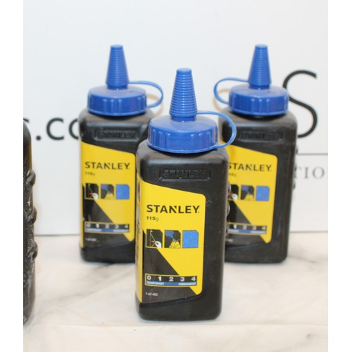 74 - Job Lot 14 x Faithfull And Stanley Chalk Refill Bottles AS NEW As Found