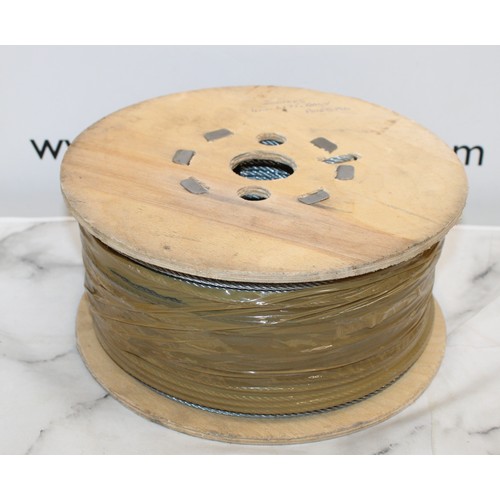 82 - Job Lot 1 x 200Meters Of 4mm 7 x 7 FC Galvanised Cable AS NEW As Found COLLECTION ONLY FROM BRAINTRE... 