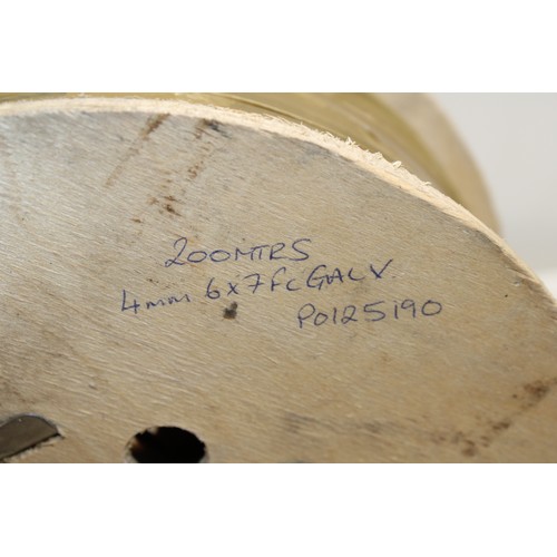 82 - Job Lot 1 x 200Meters Of 4mm 7 x 7 FC Galvanised Cable AS NEW As Found COLLECTION ONLY FROM BRAINTRE... 