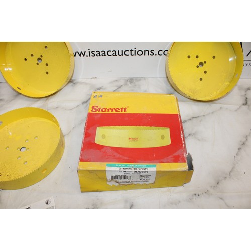 83 - Job Lot 4 x Starrett BI METAL HOLE SAW 210mm AS NEW As Found COLLECTION ONLY FROM BRAINTREE ESSEX CM... 