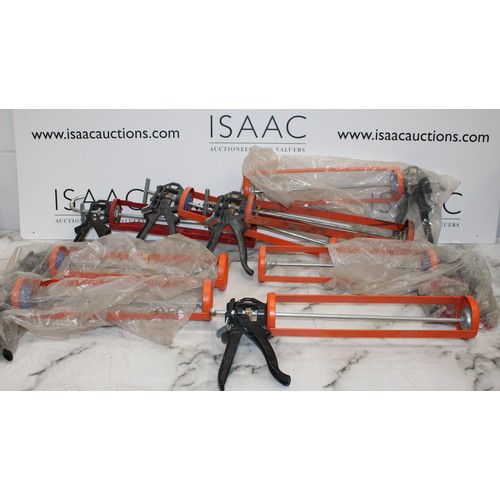 86 - Job Lot 8 x Large Caulking/Sealant Gun AS NEW As Found