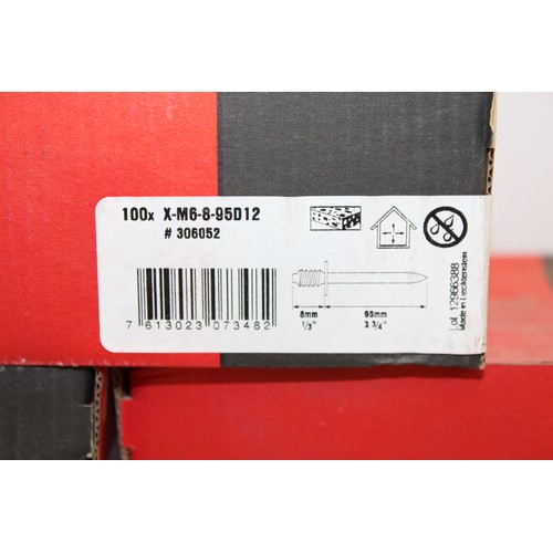 92 - Job Lot 8 x Boxes Of HILTI Threaded Fastening Pin AS NEW As Found
 COLLECTION ONLY FROM BRAINTREE ES... 