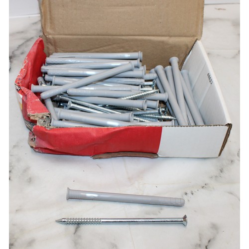 93 - Job Lot 3 x Fischer Boxes Of 135mm N-S Nylon Hammerfix Screws And Plugs AS NEW As Found
 COLLECTION ... 