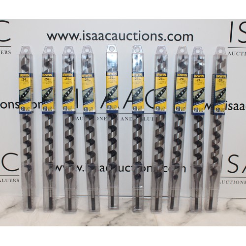 94 - Job Lot 10 x IRWIN 24mm Auger/Drill Bits AS NEW As Found
