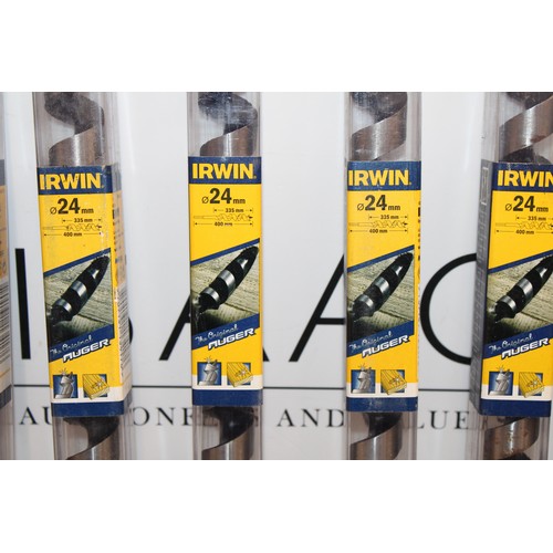 94 - Job Lot 10 x IRWIN 24mm Auger/Drill Bits AS NEW As Found