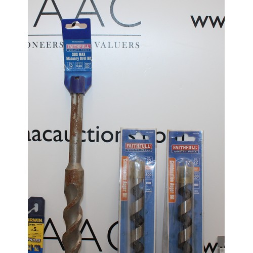 99 - Job Lot Of IRWIN, FAITHFULL And BOSCH Drill Bits AS NEW AF