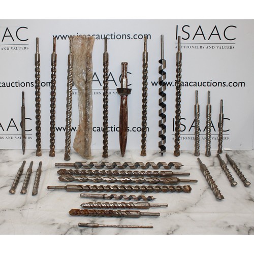 101 - Job Lot Quantity Of Mixed Makes And Various Sized Drill/Auger And Chisel Bits AS NEW AF