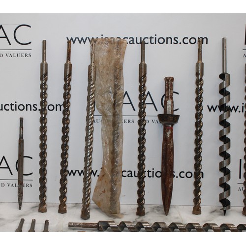 101 - Job Lot Quantity Of Mixed Makes And Various Sized Drill/Auger And Chisel Bits AS NEW AF