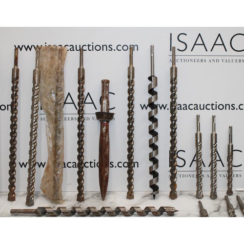 101 - Job Lot Quantity Of Mixed Makes And Various Sized Drill/Auger And Chisel Bits AS NEW AF