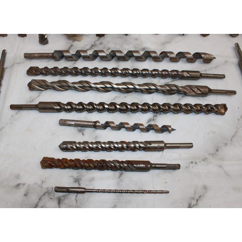 101 - Job Lot Quantity Of Mixed Makes And Various Sized Drill/Auger And Chisel Bits AS NEW AF