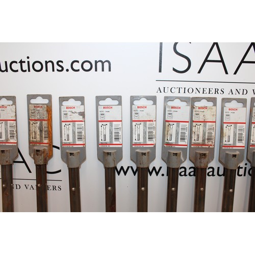 115 - Job Lot 13 x BOSCH Chisels AS NEW AF FROM BRAINTREE ESSEX CM7 2DG