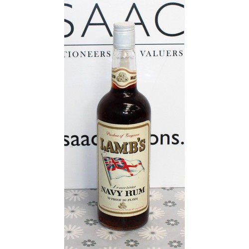260 - 1 x Bottle Of Lambs Demerara Navy Rum, 26.2/3fl.ozs, 70% Proof 1970's Collection Only ID Upon Collec... 