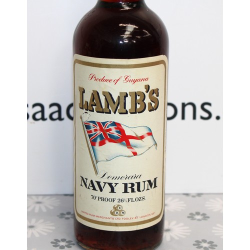 260 - 1 x Bottle Of Lambs Demerara Navy Rum, 26.2/3fl.ozs, 70% Proof 1970's Collection Only ID Upon Collec... 