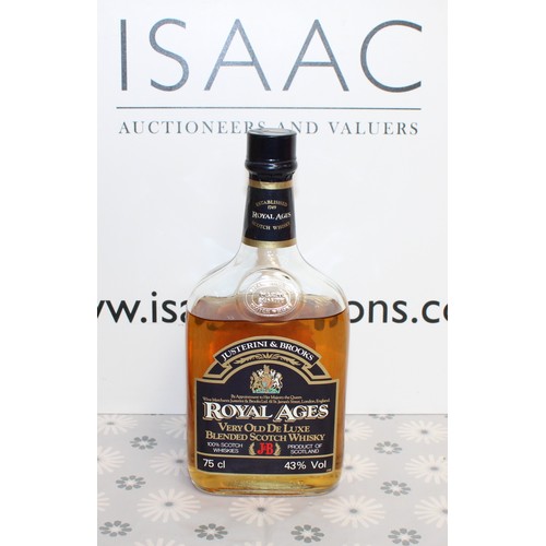 263 - 1 x Boxed Bottle Of Royal Ages De Luxe Very Old Scotch Whisky, 75cl, 43% Proof 1980's Collection Onl... 