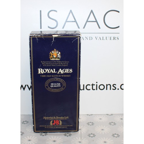 263 - 1 x Boxed Bottle Of Royal Ages De Luxe Very Old Scotch Whisky, 75cl, 43% Proof 1980's Collection Onl... 
