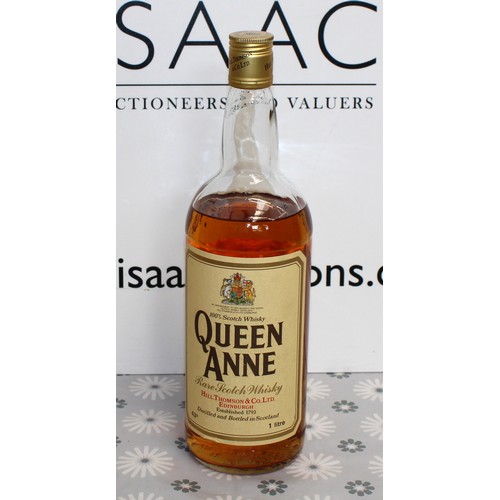 264 - 1 x Boxed Bottle Of 1 Litre Queen Anne RARE Scotch Whisky, 43% Proof 1980's Collection Only ID Upon ... 