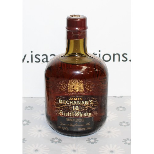 267 - 1 x Boxed Bottle Of Buchanan's Aged 18 Years Old Scotch Whisky, 750ml, 40% Proof 1980's Collection O... 